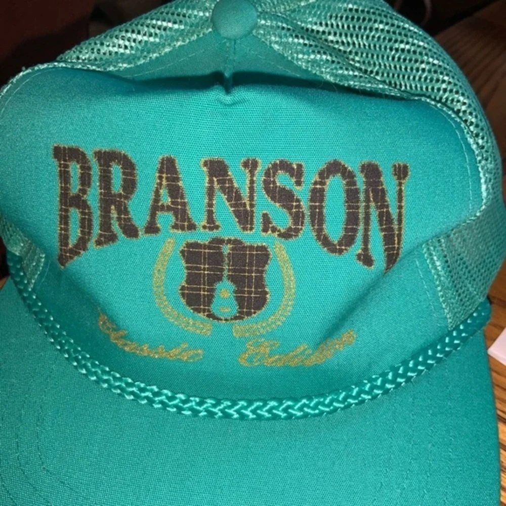 Vintage Branson Missouri Teal Green/Blue Trucker Hat One Size Fits All Retro - Picture 5 of 5